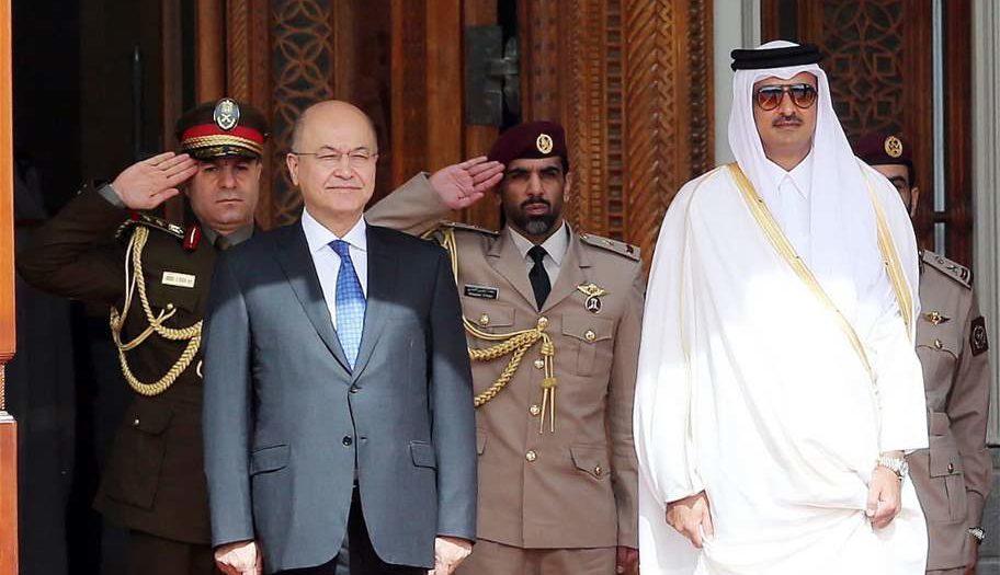 برهم صالح يلتقي أمير قطر.
